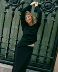 Falda Negra Larga de Punto | THE-ARE