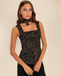 EUGENIA CORSET TOP · BLACK