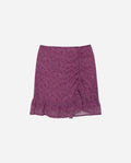 FALDA JOURNEY JOYS | Falda Corta Estampada con Frunce | THE-ARE