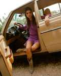 FALDA JOURNEY JOYS | Falda Corta Estampada con Frunce | THE-ARE