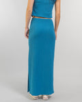 SEA SOUL SKIRT | Blue Elastic Long Skirt with Slit | Summer Collection THE-ARE