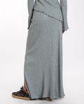 FALDA FREE SPIRIT | Falda Midi de Punto Gris Elástica | Colección Primavera THE-ARE