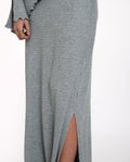 FALDA FREE SPIRIT | Falda Midi de Punto Gris Elástica | Colección Primavera THE-ARE