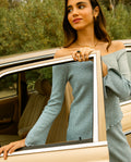 FALDA FREE SPIRIT | Falda Midi de Punto Gris Elástica | Colección Primavera THE-ARE