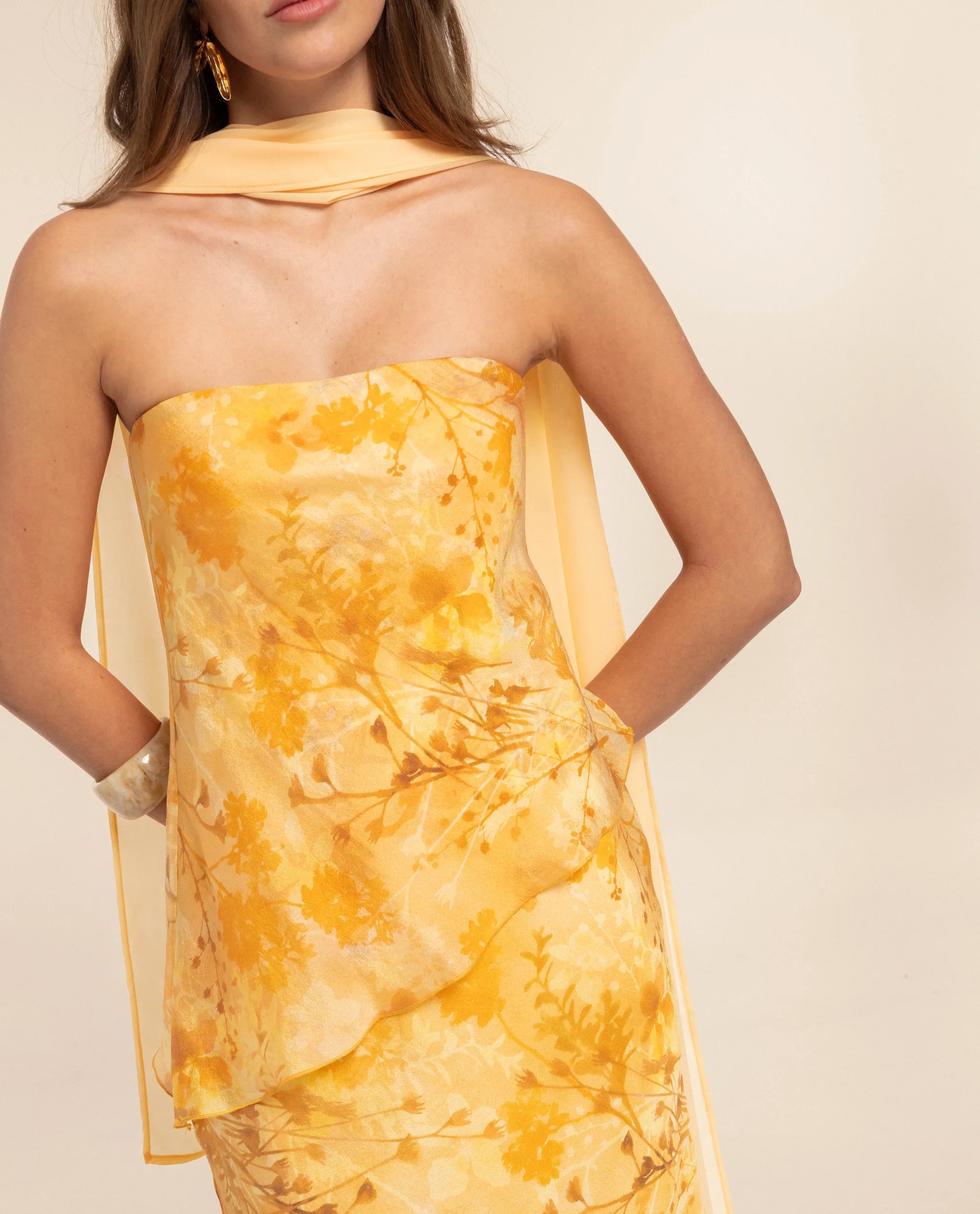 scarf dress wedding guest Yellow chiffon scarf, perfect accessory for a wedding guest