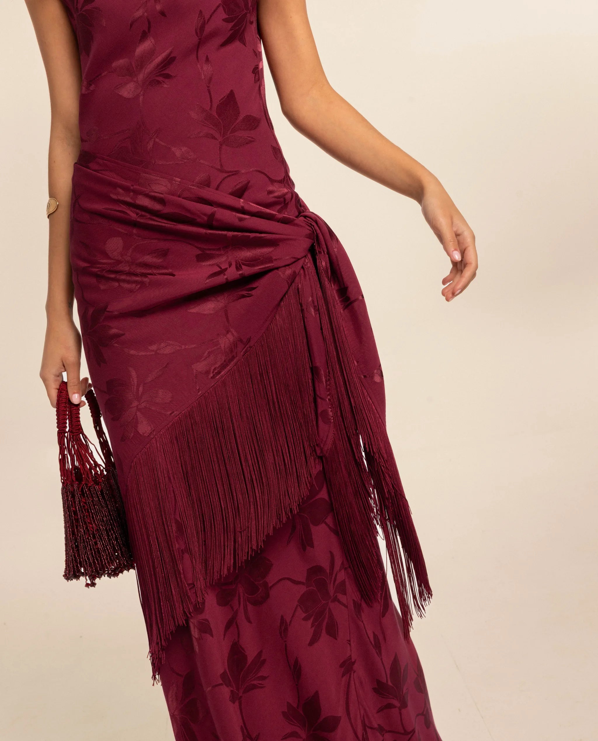 red dress with silver shawl Shop Red Pearls Beaded Strapless Mermaid Evening Dresses