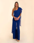 MONO TRIANA | Mono Azul Palabra de Honor Elegante | Invitadas THE-ARE