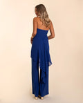 MONO TRIANA | Mono Azul Palabra de Honor Elegante | Invitadas THE-ARE
