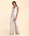 Pantalón Largo de Mujer Beige Elegante Ancho | Invitadas THE-ARE