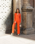 PANTALÓN MRS. ZAHERA | Pantalón de Traje Elegante | Conjunto Mujer Invitadas THE-ARE