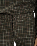 Pantalón Mujer Recto de Cuadros Verde | THE-ARE