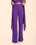 Pantalón Largo de Mujer Morado Elegante Campana | Invitadas THE-ARE