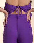 Pantalón Largo de Mujer Morado Elegante Campana | Invitadas THE-ARE