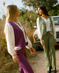 PANTALÓN BOHO COUNTRY | Pantalón Punto Estampado para Mujer | Colección Primavera THE-ARE