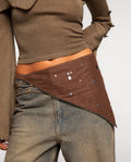 REROUTED SCARF · BROWN