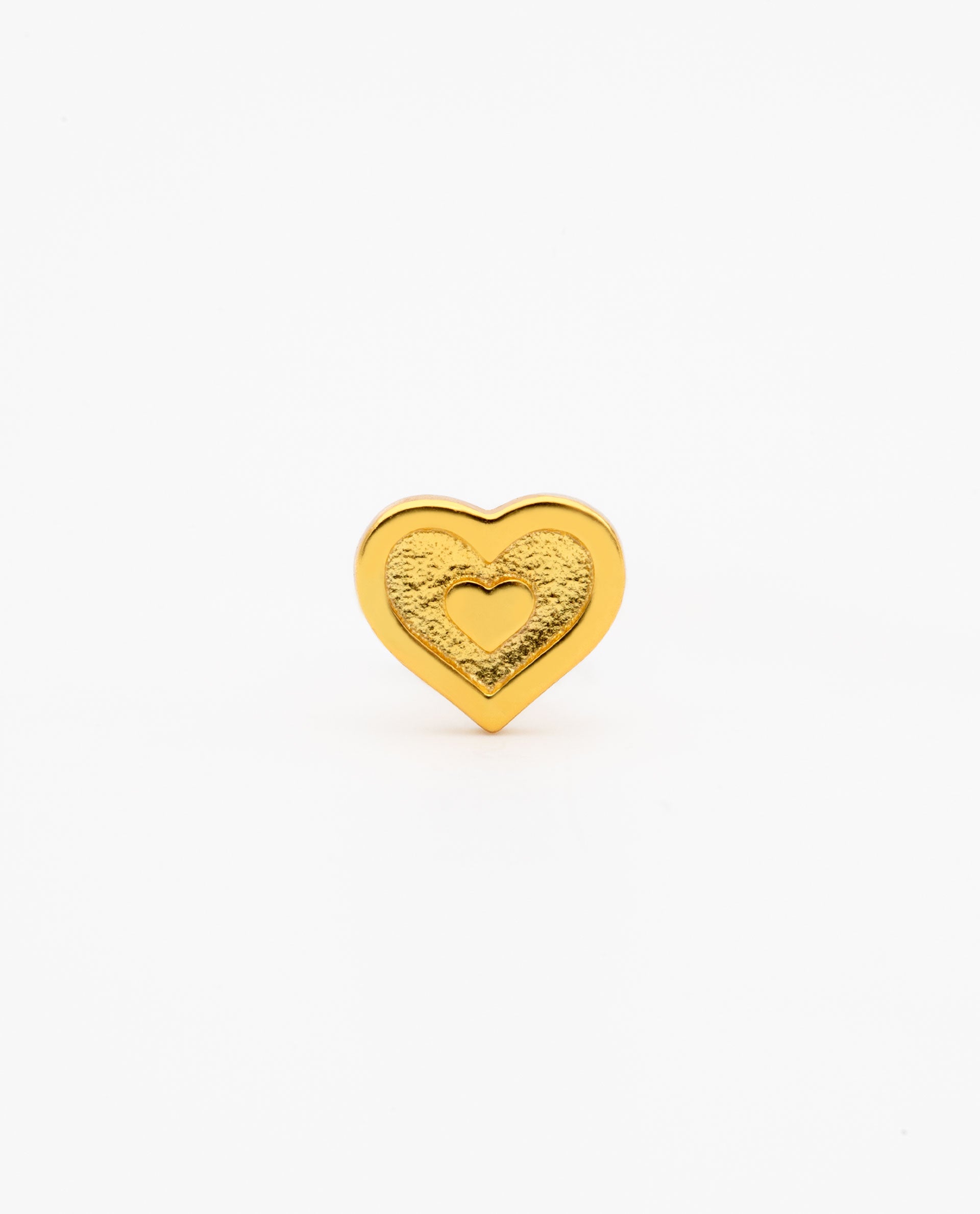 PIERCING HEART - GOLD PLATED SILVER