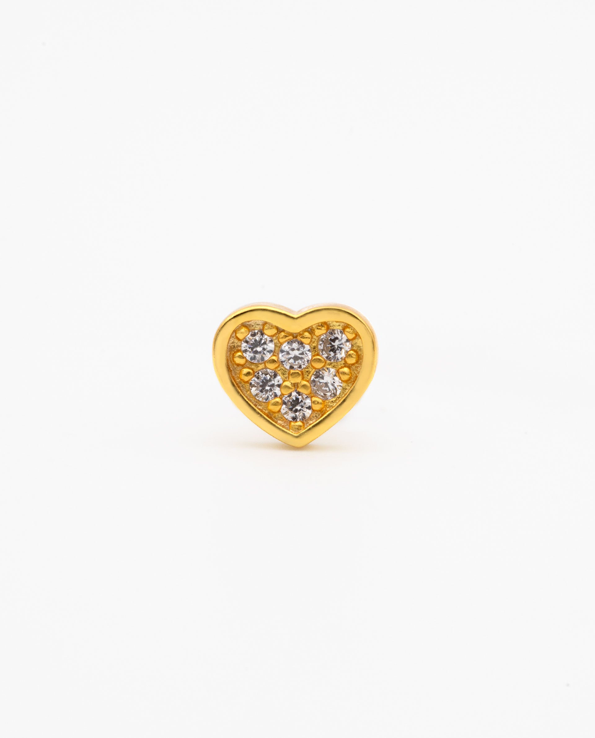 PIERCING HEART SPARKS - GOLD PLATED SILVER