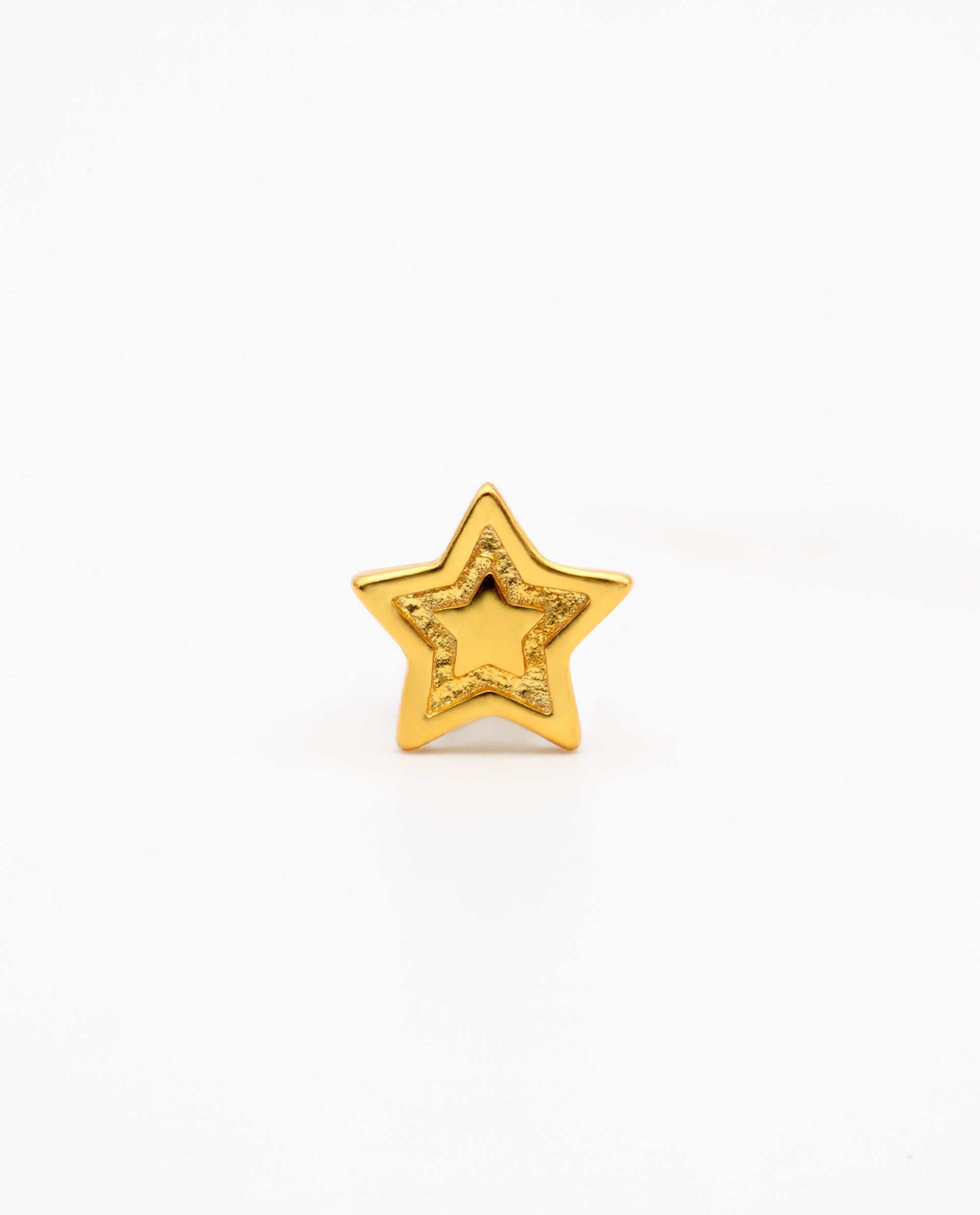 PIERCING STAR - GOLD PLATED SILVER