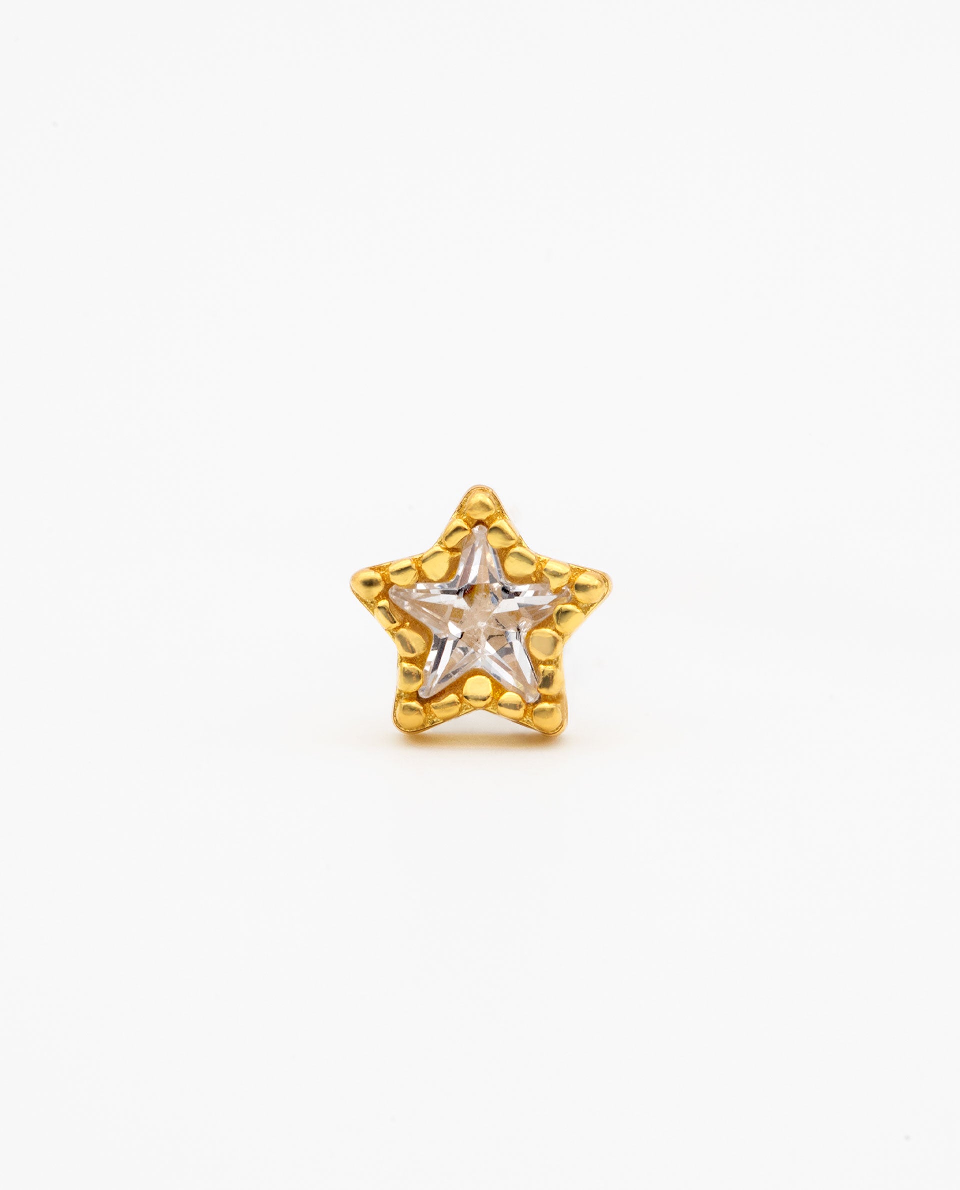 PIERCING STAR SPARK - SILVER GOLD PLATED