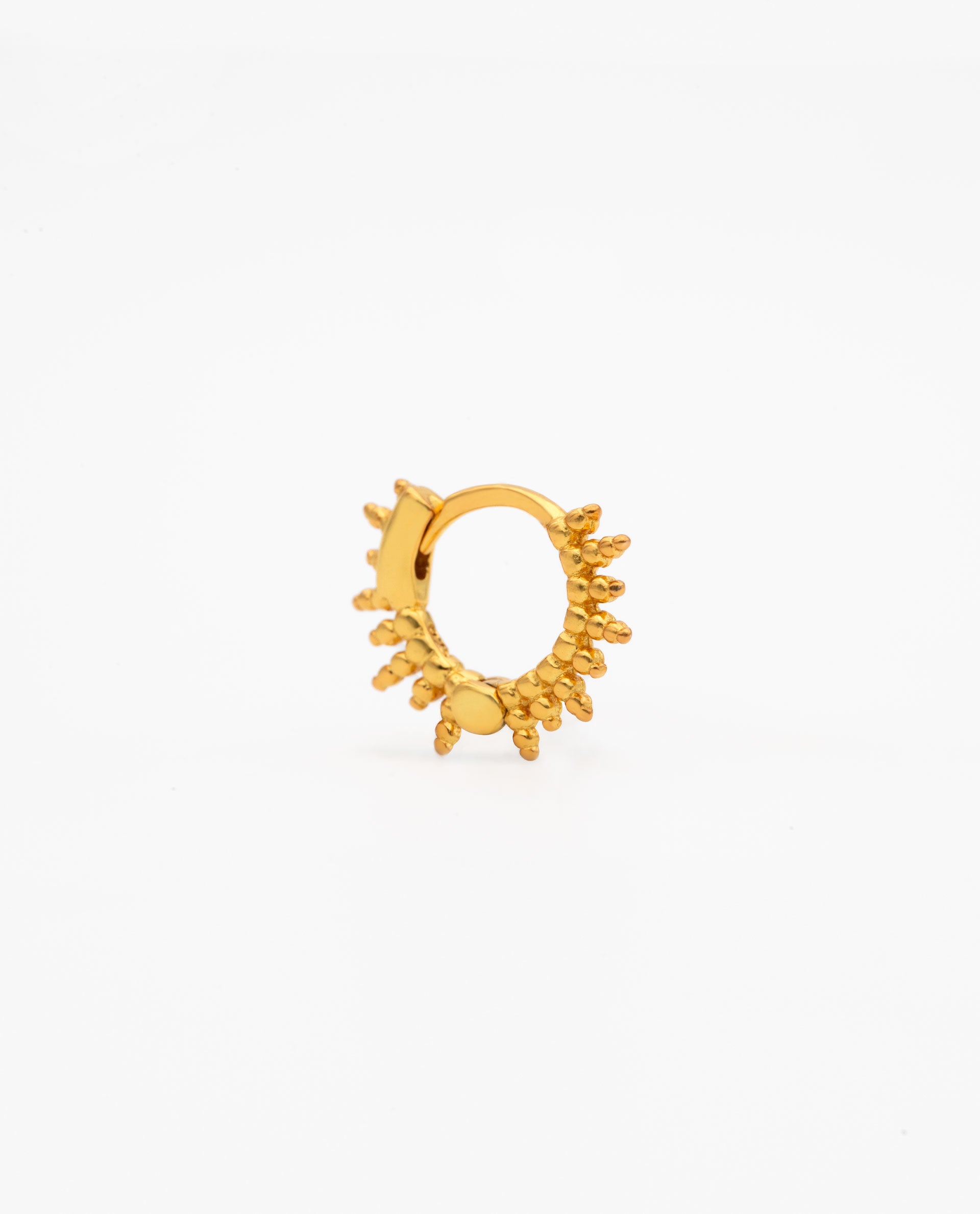 PIERCING RING SHINE - SILVER GOLD PLATED