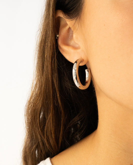 BOLD HOOPS - SILVER