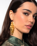 DANCING MOONS TASSEL EARRINGS · GOLDEN