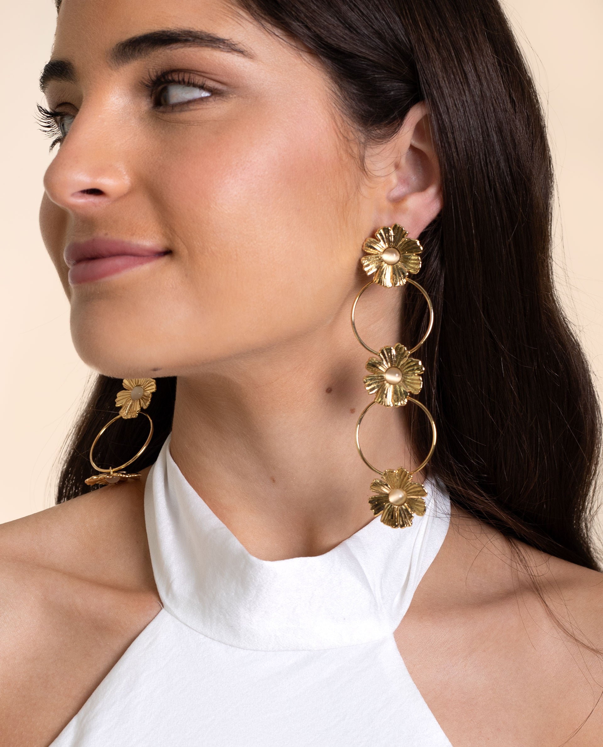 NARCISSUS EARRINGS - GOLD PLATED