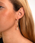 SHINY NIGHT EARRINGS · SILVER WITH GOLD PLATING
