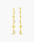 SHINY NIGHT EARRINGS · SILVER WITH GOLD PLATING