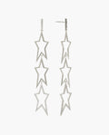 DANCING SHINY STARS EARRINGS · SILVER
