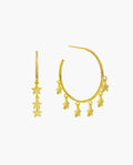 DANCING STARS HOOPS · GOLD PLATED