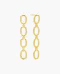 DANGLE CHAIN ​​EARRINGS · SILVER WITH GOLD PLATING