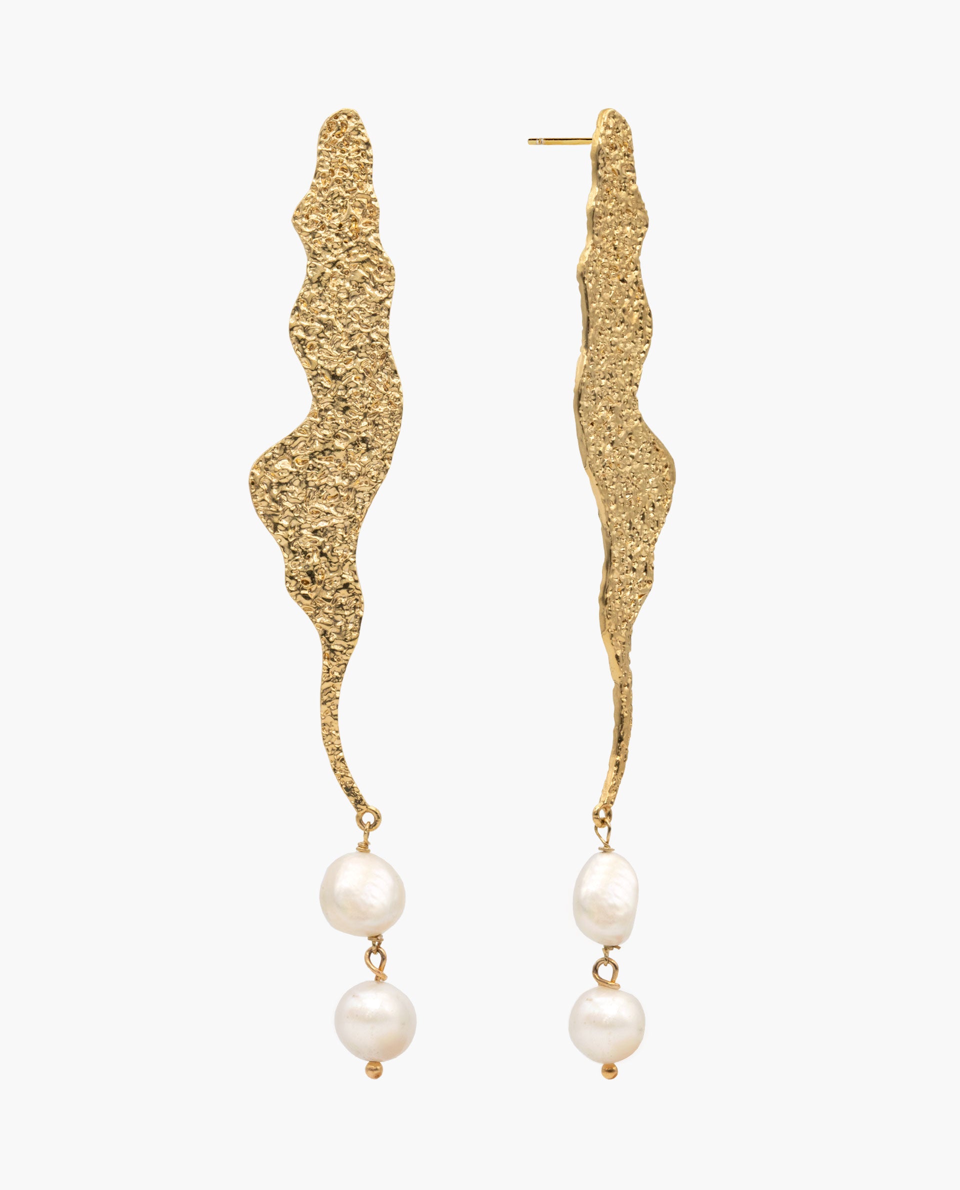 SACRED PEARLS EARRINGS - GOLD PLATED