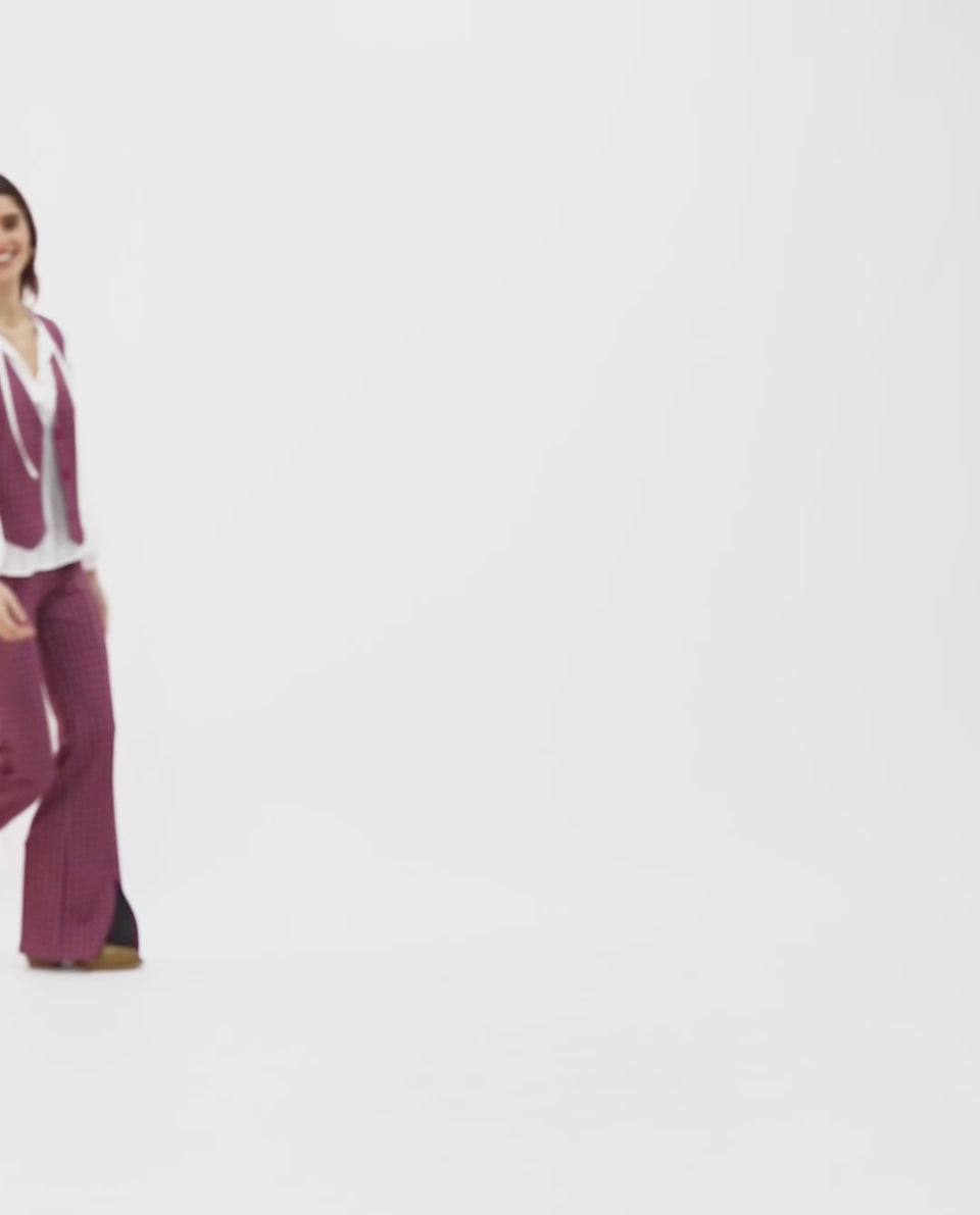 PANTALÓN BOHO COUNTRY | Pantalón Punto Estampado para Mujer | Colección Primavera THE-ARE