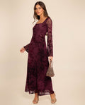 ELENA DRESS · BURGUNDY
