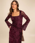 ELENA DRESS · BURGUNDY