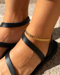 GREEK ANKLET · GOLD PLATED STEEL