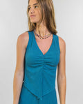 TOP SEA SOUL | Top azul com fenda borboleta - Conjuntos de verão | THE-ARE