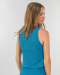 TOP SEA SOUL | Top azul com fenda borboleta - Conjuntos de verão | THE-ARE