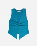 TOP SEA SOUL | Top azul com fenda borboleta - Conjuntos de verão | THE-ARE