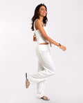 Top Blanco de Lino con Tirantes y Espalda Descubierta | THE-ARE