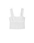Top Blanco de Lino con Tirantes y Espalda Descubierta | THE-ARE