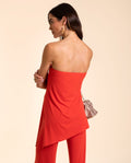 TOP ALGECIRAS | Top Palabra de Honor Asimétrico Elegante Coral | Invitadas THE-ARE