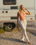 TOP FEEL ALIVE | Multiposition Printed Top with Ruffled Neckline | THE-ARE