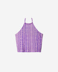 TOP COOL SUMMER | Top Halter Corto Estampado Morado | Colección Verano THE-ARE
