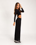 TOP HERE WE COME | Top Negro con Espalda Abierta | Ropa Fiesta Mujer THE-ARE