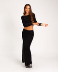 TOP HERE WE COME | Top Negro con Espalda Abierta | Ropa Fiesta Mujer THE-ARE