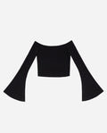TOP JUST ONE | Top Negro Off-The-Shoulder | Ropa Fiesta Mujer THE-ARE
