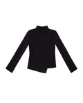 Top Negro de Punto Asimétrico con Cuello Alto | Colección Invierno THE-ARE