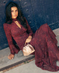 VESTIDO ROCÍO · BURDEOS